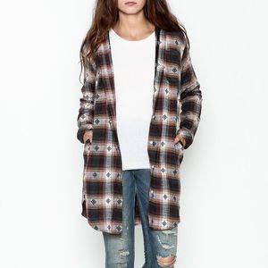 Tea n Rose plaid button down kimono/top